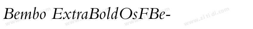 Bembo ExtraBoldOsFBe字体转换